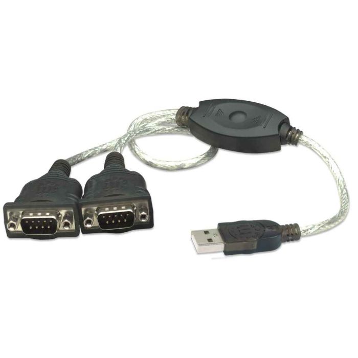 Trives Barber plads Manhattan USB-A to 2x Serial Ports Converter cable, Male to Male,Serial/ RS232/COM/DB9, Prolific PL-2303RA Chip