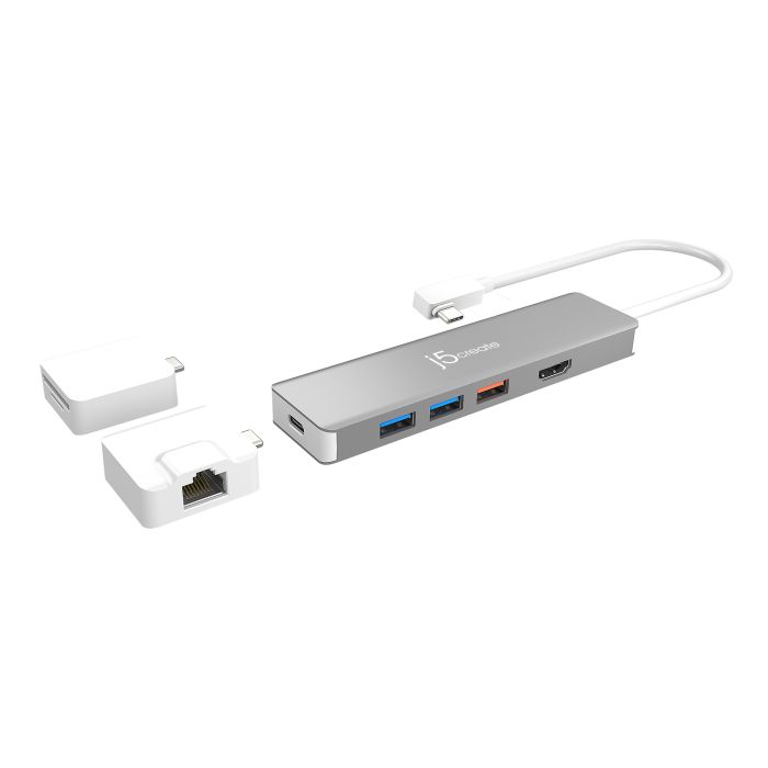 j5create USB-C Multi-Adapter HDMI/Ethernet/USB 3.1 HUB/PD 3.0
