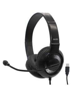 AVID AE-55 Black and Silver Headset USB-A