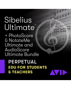 Avid Sibelius Ultimate Perpetual License NEW + PhotoScore and NotateMe Ultimate + AUDIOScore Ultimate -- Education Pricing (9938-30110-00)