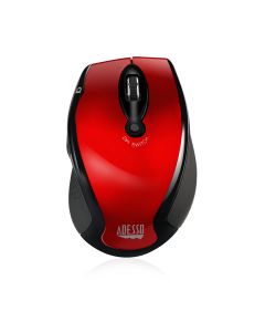 Adesso M20R Red Wireless Ergonomic Optical Mouse