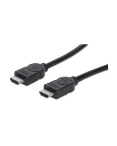 Manhattan HDMI Cable with Ethernet, 1080p@60Hz (High Speed), 10m, Male to Male, Black, Fully Shielded