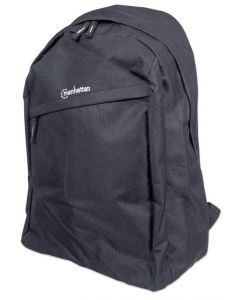 Manhattan Knappack Backpack 15.6", Black, LOW COST, Lightweight, Internal Laptop Sleeve, Accessories Pocket