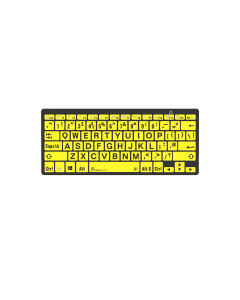 Logickeyboard XLPrint Bluetooth Black on Yellow UK PC Keyboard