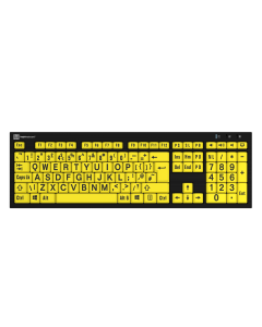 Logickeyboard XLPrint NERO PC Black on Yellow UK VA lo Keyboard