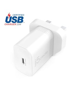 J5Create JUP1420-FN 20W PD USB-C Wall Charger - UK