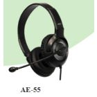 AVID AE-55 Black and Blue Headset with USB-C Plug