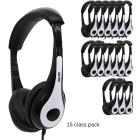 AVID-35 White Headset 15 Unit Classpack.