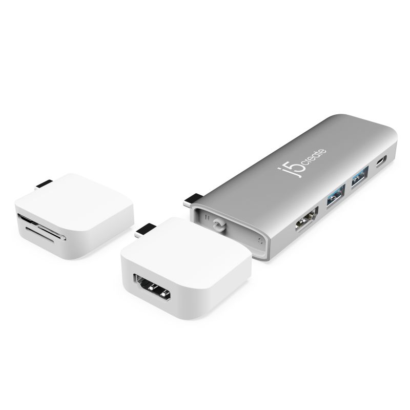 J5Create JCD387-N ULTRADRIVE Kit USB-C™ Dual-Display Modular Dock - Perfect  for MacBook® / MacBook Air® / MacBook Pro®